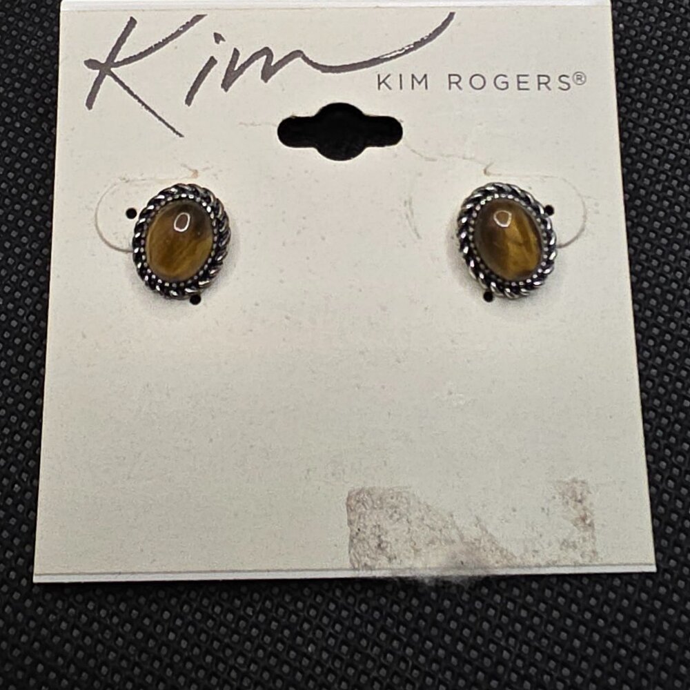Kim Rogers Tiger Eye Earrings Studs